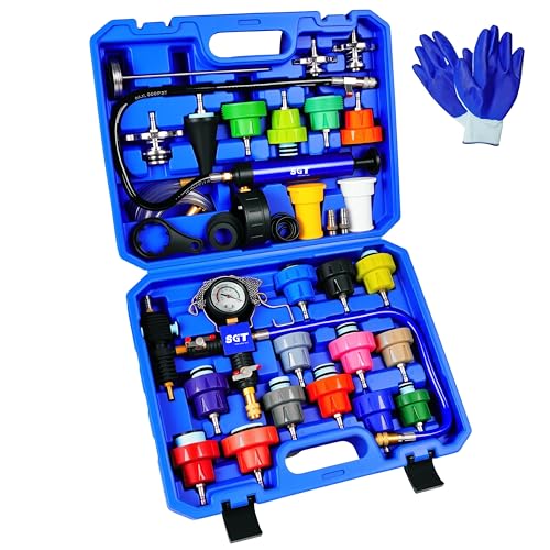 SGT 33pcs Coolant Pressure Tester Kit, Master Coolant Vacuum Refill kit