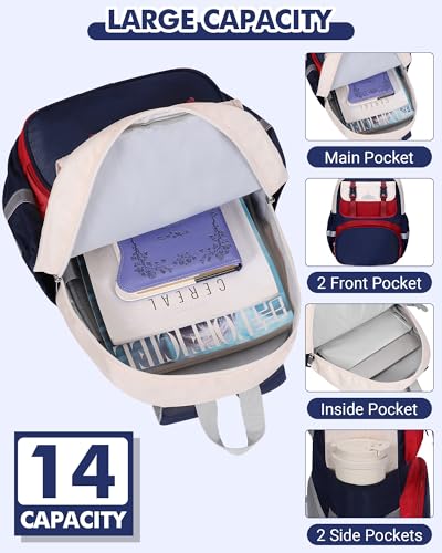 Image of Toddler Backpack for Boys Kids Girls 4-8 Small Toddler Preschool Backpack | 3-in-1 set for elementary middle school, 15-inch backpacks, insulated lunch bag, pencil case, back to school