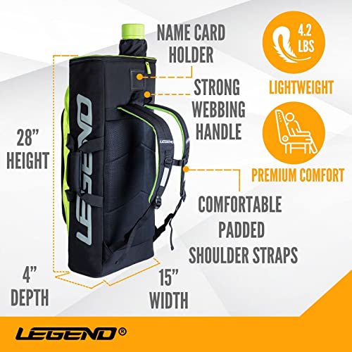 Legend Xt720 Bow Backpack For Recurve Bow - Nylon Takedown Recurve Archery Bow Bag - Storage Compartments For Accessories & Gear - Protective Padding For Equipment Safety - Includes Arrow Tube Case #TOP2