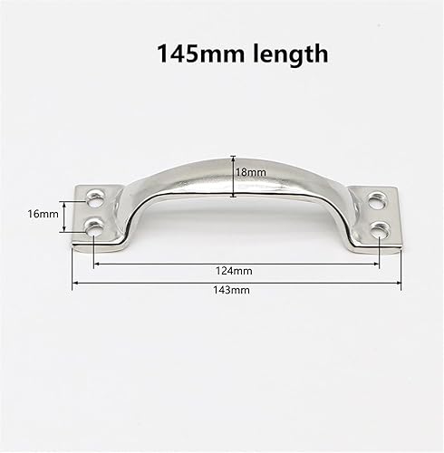 Miniatura 6 de Manija de acero inoxidable Arco Arco Gabinete de equipaje Cajón Puerta de madera Anticuado Ordinario Simple 1 Unidades (Color Mango, Tamaño 2.953