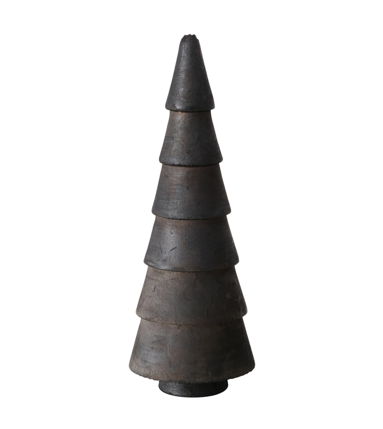 Holz Deko Tannenbäume 3er Set 15 cm zum Hinstellen - schwarz - Weihnachtbaum Figur aus Kiefer zur winterlichen Dekoration - Christbaum Deko Aufsteller Tischdeko Fensterdeko Winterdeko Weihnachtsdeko