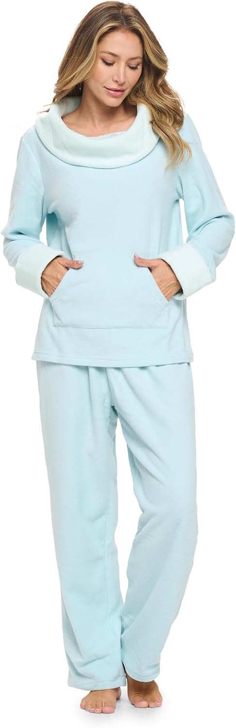 Casual Nights Fleece Pajama Set for Women, Soft Winter Pajamas with Pockets Lounge Set - Image 3