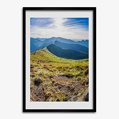 Cadre photo 50x70 cm Tulup pour habiller un mur vide avec une peinture moderne en bois