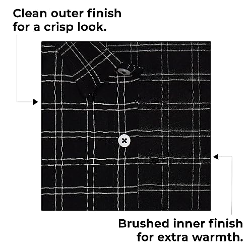 Image of GHPC Cottswool Winter Wear Woolen Windowpane Checks Full Sleeves Regular Fit Formal Shirt for Men