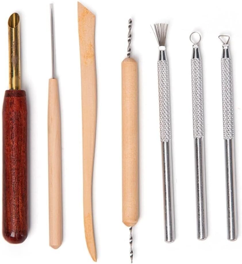 Pottery Modeling Tool Kit – Polymer Clay Carving, Sculpting, Engraving, Shaping & Styling Tools for DIY Crafts