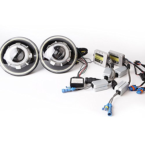 Firebug 7" LED Headlights, HID Projector Headlights with Halo, Angel
