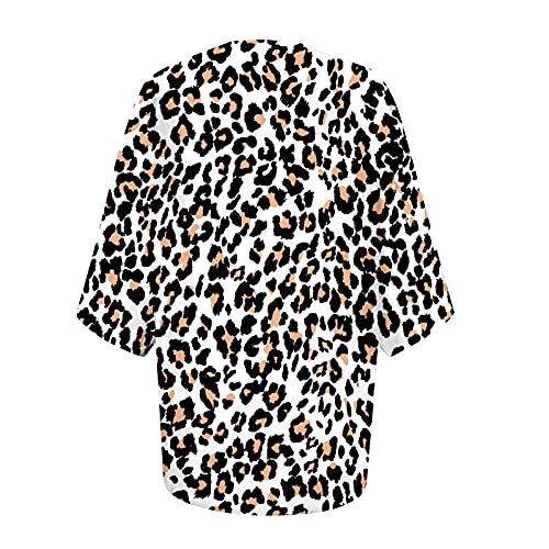 YJLX Dames kimono cardigan zomer cover up bikini blouse boho strandvest vleermuismouwen chiffon gebreide jas… - Image 6