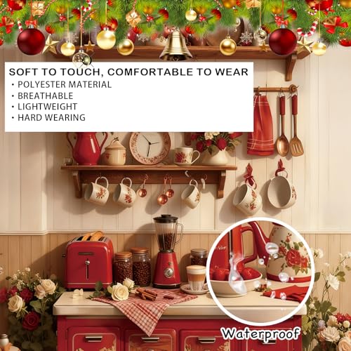 Image of Nuxovilar Cute Cooking Kitchen Apron, 26.77 * 30.7 Inches, Essential for Kitchen Cooking, Baking, Festive Gatherings