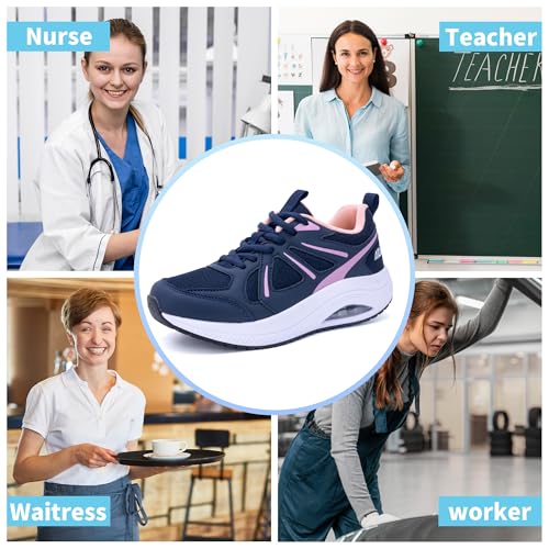 Image of AOV Women Arch Support Walking Shoes Orthotic Sneakers for Plantar Fasciitis Foot and Heel Pain Relief Tennis Shoes