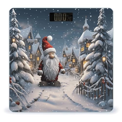 Báscula de baño digital Christmas Snow con pantalla LCD miniatura 1