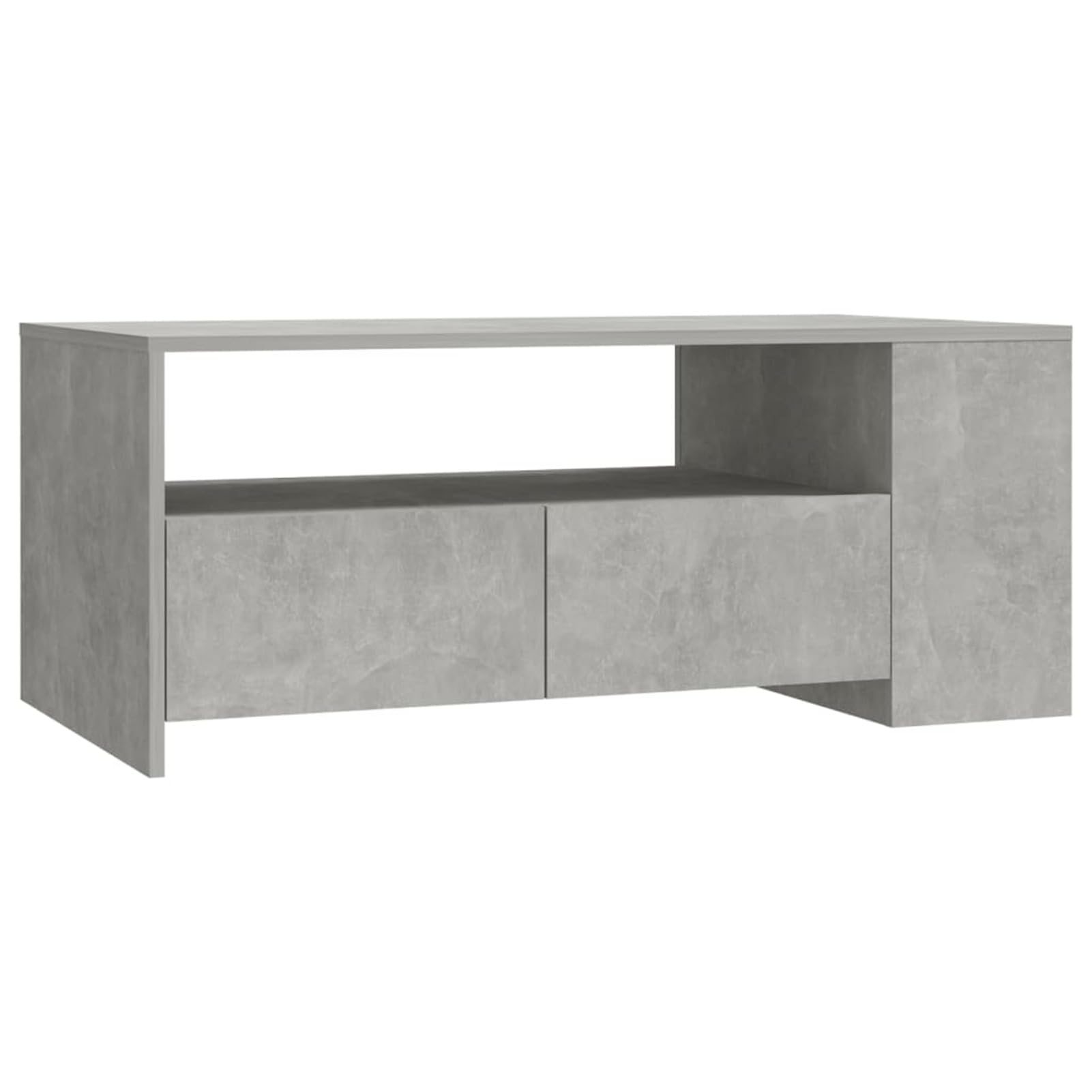 Homgoday Tavolino da caffè grigio cemento 102 x 55 x 42 cm, tavolino da tè per soggiorno, sala ricevimenti per ospiti, camera da letto e ufficio 1782