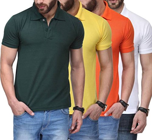 Image of T.N.X Men's Regular Fit Polos (Pack of 4)