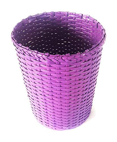 Sonas Creation Paperus, Mauve, Open-top Dustbin, Waste Basket, Paper Bin, Trash Can, Storage Basket, Vase, Standard Size 10 Liter, 11 inch Tall Eco-Friendly, Handmade, of Paper Ropes-image-19