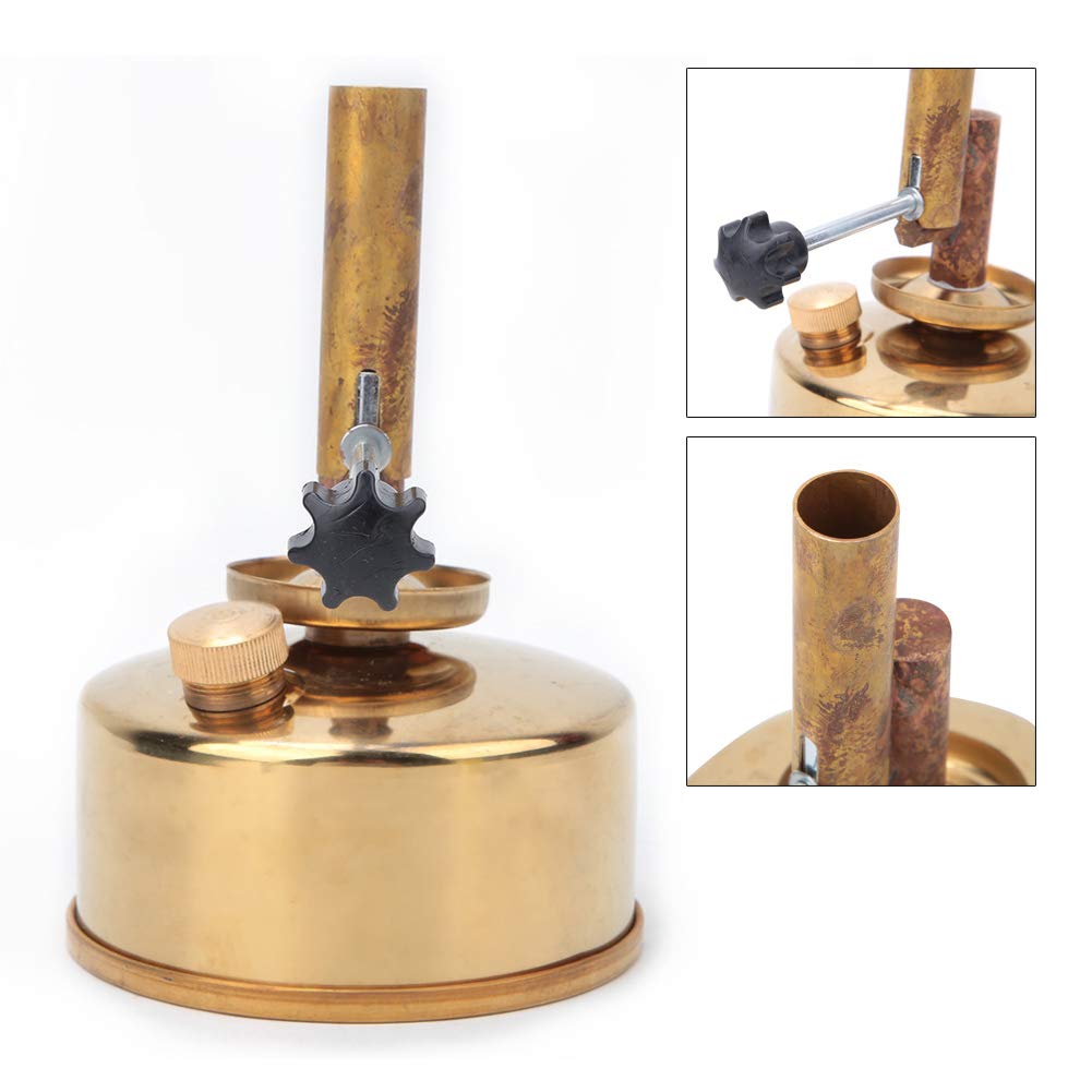 Copper Alcohol Lamp, sturdy for Long Time, 1000? Flame Temperature, Suitable for Laboratory Experiment, Heating, Bending or Welding (Alcohol blowtorch)