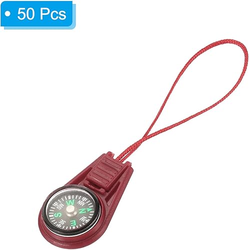 Miniatura 3 de PATIKIL Mini brújula de supervivencia, paquete de 50 brújulas de botón a granel para exteriores, senderismo, camping, viajes, fiesta