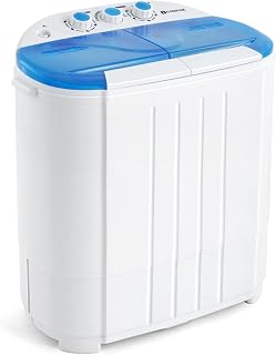 Portable Twin Tub Washing Machine 5 KG Total Capacity Washer And Spin Dryer Combo Compact For Camping Dorms Apartments College Rooms 3 KG Washer 2 KG Drying