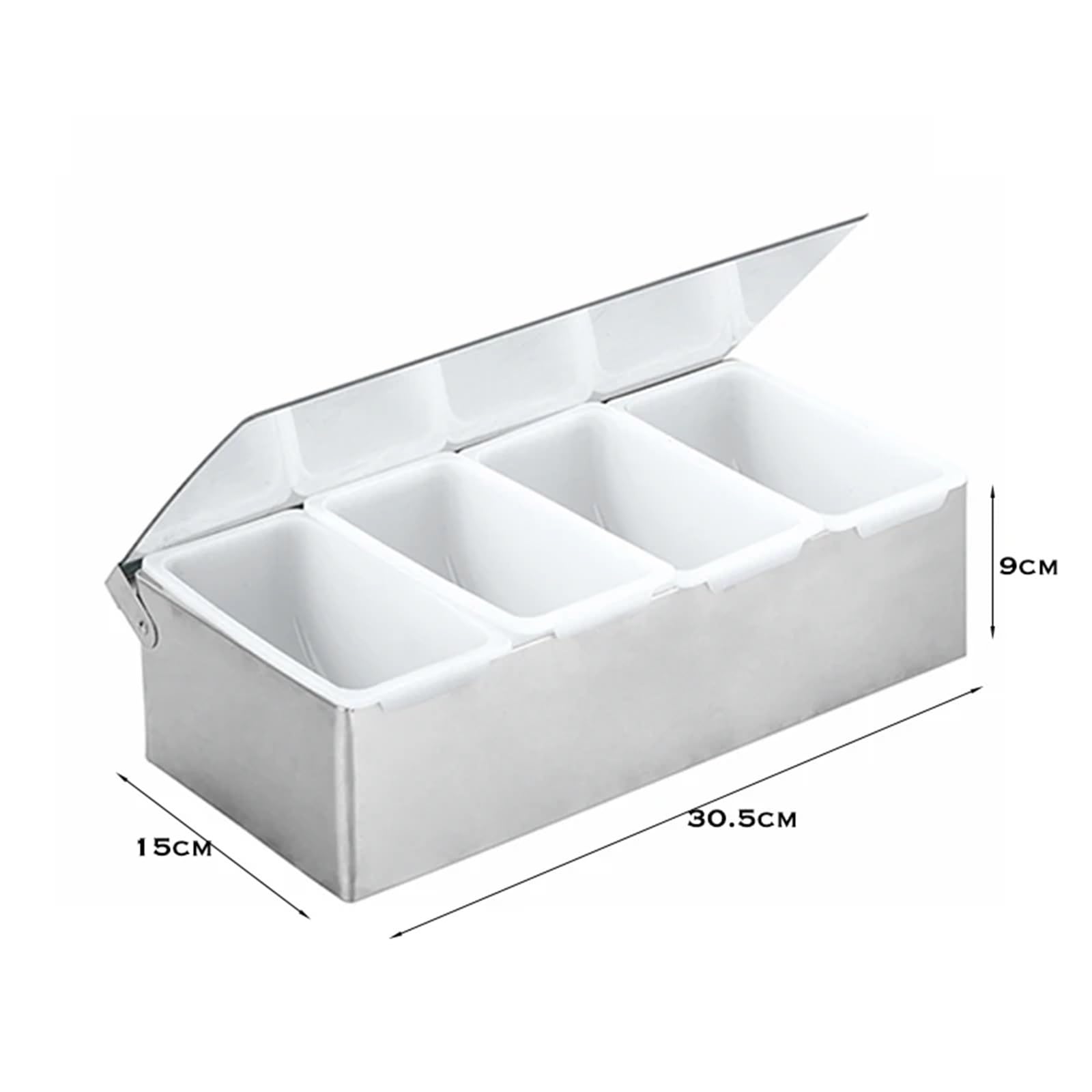 Dispensador de condimentos acero inoxidable con 6 compartimentos(4 Compartments)