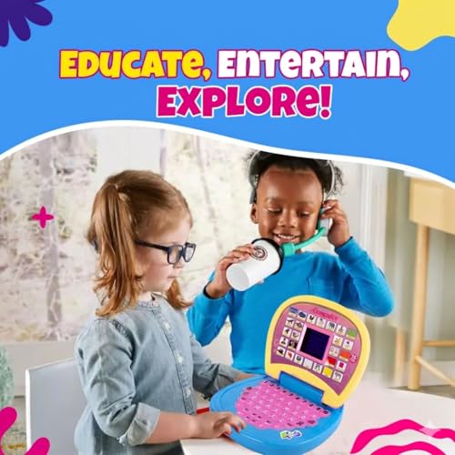 Image of Educational Learning Laptop Toy with LED Display and Musical Effects | Play & Learn with Fun | Indoor Toy for Kids /Girls /Boys | Assorted , Power Source: 3xAA Battery (Not Included)