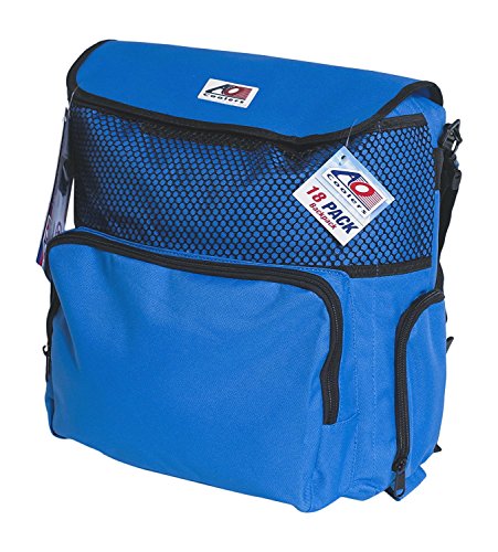 AO Coolers Backpack Soft Cooler with High-Density Insulation, Royal Blue, 18-Can