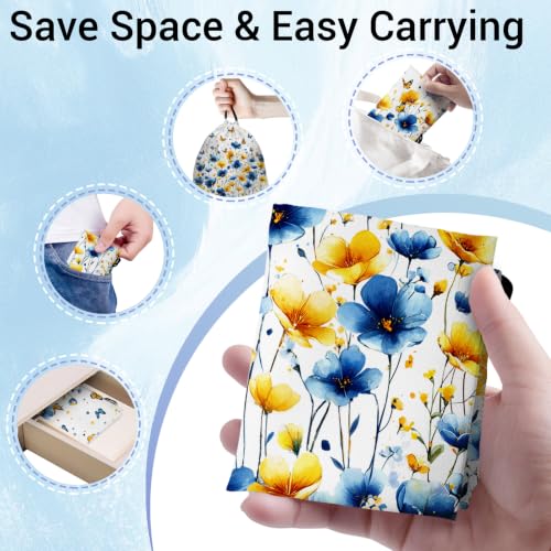 Image of Butterfly Flower Drawstring Bag Pouch Bag for Outdoor Party Storage Headphones