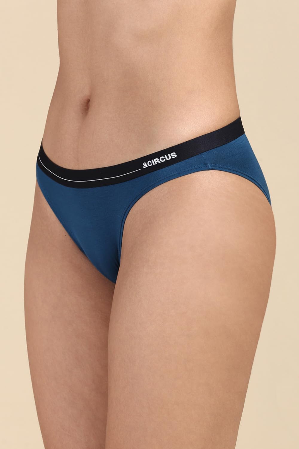 &Circus Women's Puresoft Beechwood Modal Bikini Innerwear | Seamless Underwear | Blue Curacao, Medium - Image 3 thumbnail