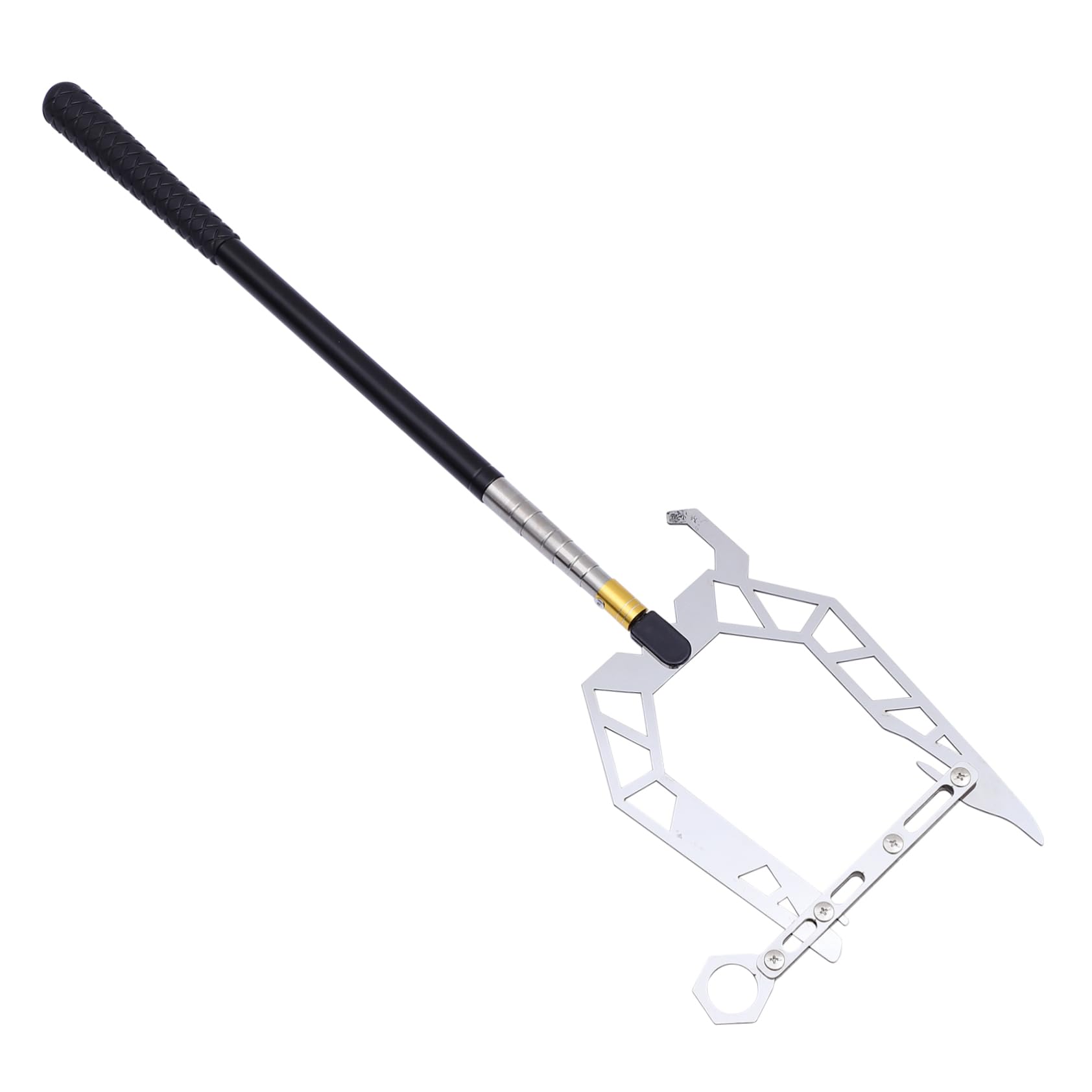 Milisten Boat Hook Telescopic Rod Long Distance Tie Rope Hook Wharf Boat Hook Boat Puller Stainless Steel Material Compact Design