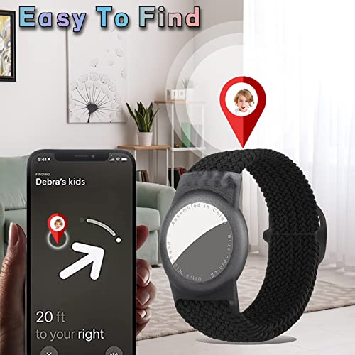Dingfeiyu Nylon Kids Wristband for Airtag Anti-Lost, Anti-Scratch Bracelet Kids, Airtag Tracking Watch Wrist Strap Child - Image 4