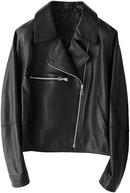 [JINLUN] 本革ジャケット レディース 本革 ラムレザー レザージャケット 本革 ラム 羊革 ライダースジャケット アウター