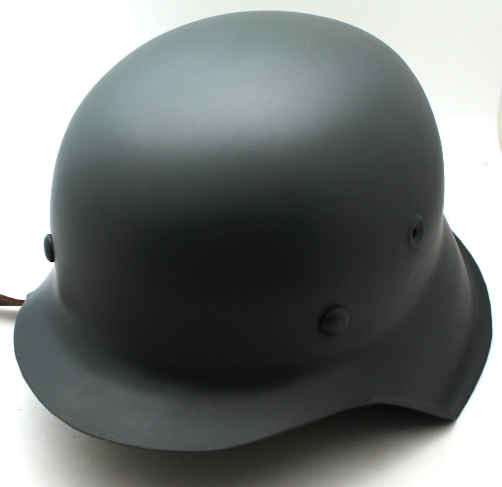 Snake Eye Tactical German M-35 Helmet w/Leather Lining & Helmet Stand
