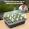 DUALCROWN-5 Pack Plant Trays with 60pcs Puller Reusable, Seed Starter Tray for Lettuce Seeds with Humidity Dome kit, Plant Growing Trays for Gardening Indoor Seed Starter Planting #3