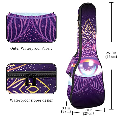 Housse pour ukulélé avec motif dragon chinois violet œil de 10 mm – Rembourrage épais en éponge de 53,3 cm – Avec… - Les Beatles, Paul McCartney, John Lennon, RIngo Starr, George Harrison Housse pour ukulélé avec motif dragon chinois violet œil de 10 mm - Rembourrage épais en éponge de 53,3 cm - Avec… – Image 5