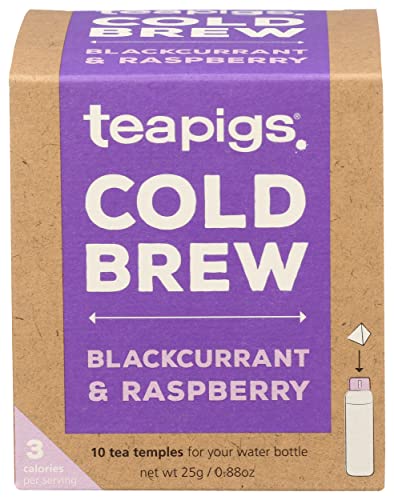 teapigs, Blackcurrant & Raspberry Cold Brew, Cold Brew Tea Temples, 10 Count, Pack of 10, Juicy, Fruity & Refreshing Cold Brew image 2