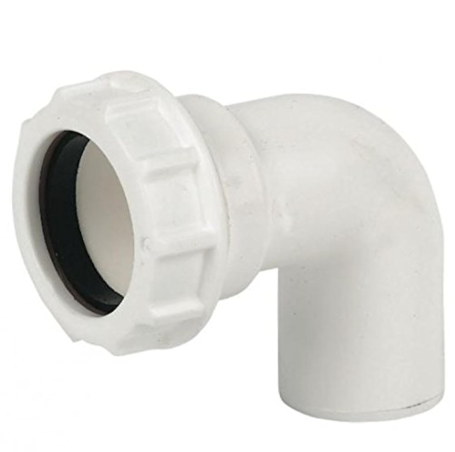 FLOPLAST 32mm White Compression Waste 90' Conversion Bend