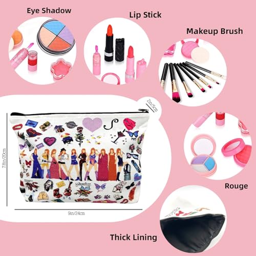 Gpurplebud Cosmetic Bag, Multicolour Music Inspired Design, Waterproof Polyester, Perfect for Daily Use Travel, Storage of Cosmetics - Image 3
