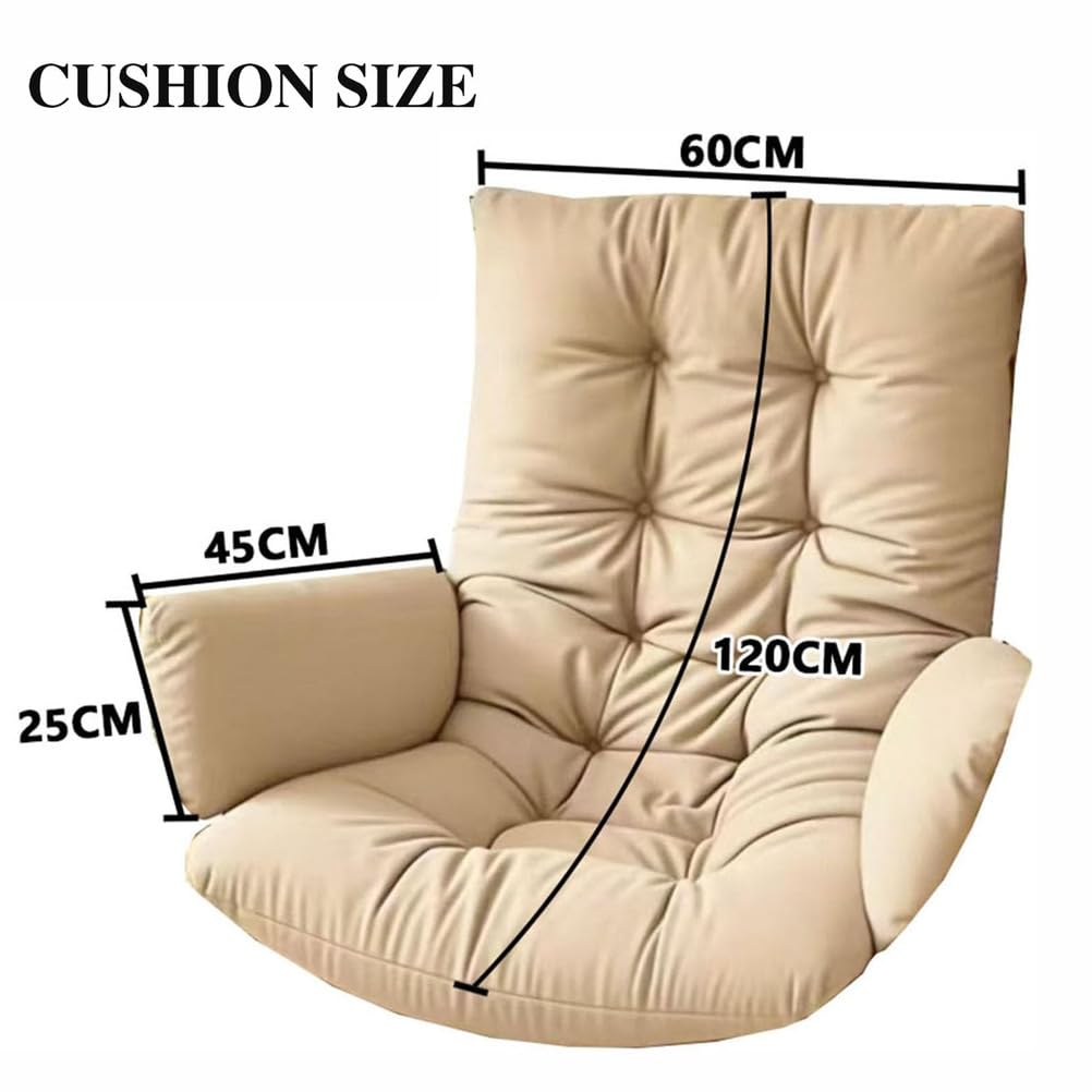 Generisch Hängesessel-Kissen, Schaukelsessel-Kissen Indoor Sitzkissen Garten Polster Auflage für Hängeschaukel Hängekorb Waschbar Schaukelstuhl Dicke Hängestuhl Sitzauflage,AA,Light Gray