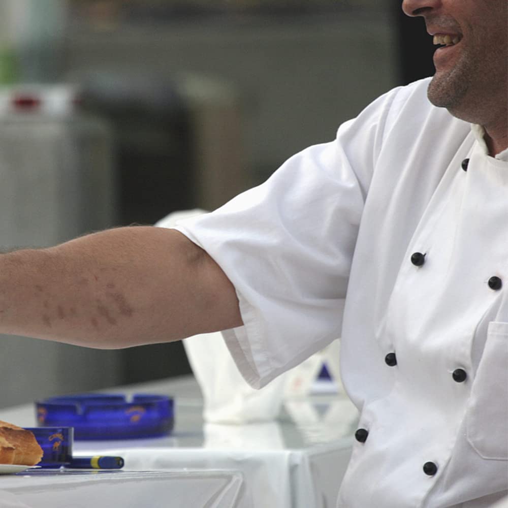 Bottoni Giacca Chef 100 Pezzi - Bianco E Nero, Plastica, Per Divise Da Cuoco, 18mm - Foto 5