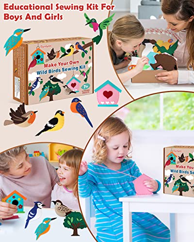 Wild-Birds-Sewing-Craft-Kit-Learn-to-Sew-Stuffed-Animal-Educational-American-Cardinal-Hummingbird-with-Birds-House-Ornaments-for-Boys-and-Girls-Beginners-Set-of-12-Sewing-Projects-Gift-for-Kids Wild-Birds-Sewing-Craft-Kit-Learn-to-Sew-Stuffed-Animal-Educational-American-Cardinal-Hummingbird-with-Birds-House-Ornaments-for-Boys-and-Girls-Beginners-Set-of-12-Sewing-Projects-Gift-for-Kids