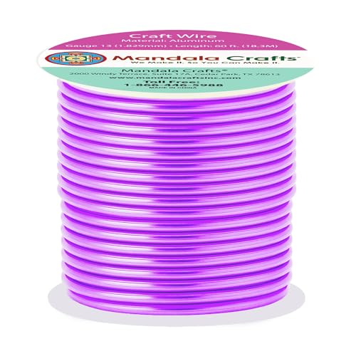 Mandala Crafts 13�Q�[�W �z�Ɏ_���A���~�j�E�� �N���t�g���C���[ �W���G���[����p - 60�t�B�[�g �J���[ �t���L�V�u�� �o�C�I���b�g���C���[ - �Ȃ��\ �~�� �A�[�}�`���A �N���t�g �����p