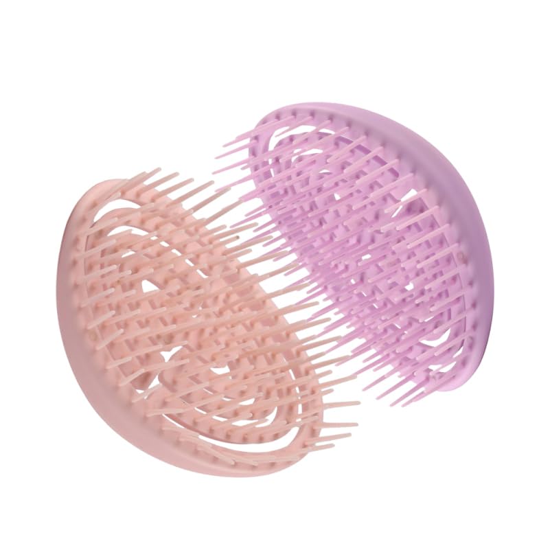 Miniatura 8 de Juego de peine de masaje para el cuero cabelludo del tamaño de la palma, 2 peines ligeros para el cabello abdominales para mujeres, masaje suave del