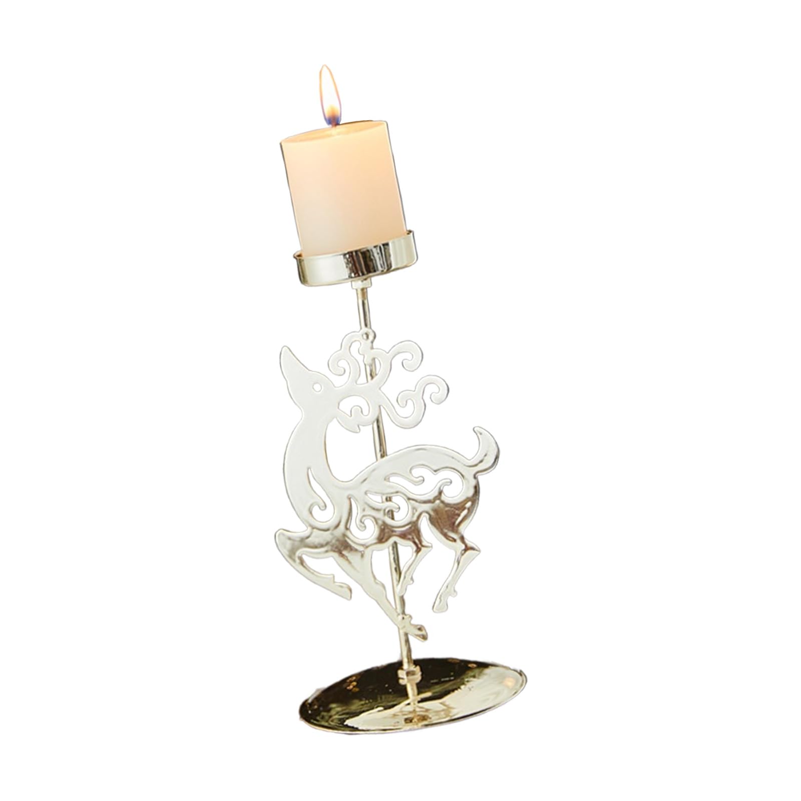 ordinarYone Christmas Candlestick Holders Iron Metal Taper Candle Holders Decorative Candle Stands for Xmases Party,Home Decorations