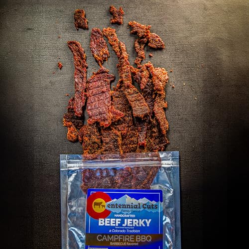 Image of Centennial Cuts Beef Jerky - Campfire BBQ - High Protein, Classic Sweet & Smoky Flavor - 7 oz Snack