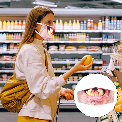 KESYOO Capa Facial Anti-PluiçãLavável E Reutilizável Bandana Engraçada Capa Facial PrteçãCntra Alerg