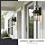 NAXTTII Outdoor Light Fixtures Black Aluminum Outside Wall Lantern with Water Ripple Glass Waterproof Wall Sconce Porch Lights for Patio Doorway 2-Pack E26 Socket