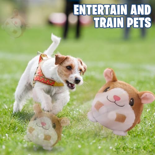 Matame Interaktives Hundespielzeug, Aktives Bewegendes Haustier-Plüschtier, Magic Ball für Hunde, Hundeball Sprechendes und Wiederholendes Lustiges Stofftier (#E)