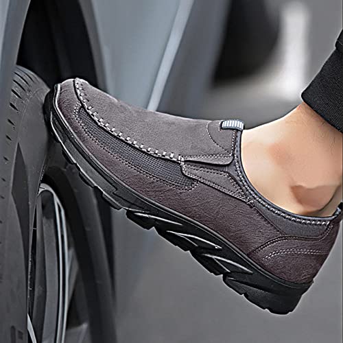 Mens Slip on Orthopedic Leather Loafer Casual Business Lightweight Walking Soft Driving Shoes Moccasin Daily Flats Sneakers4