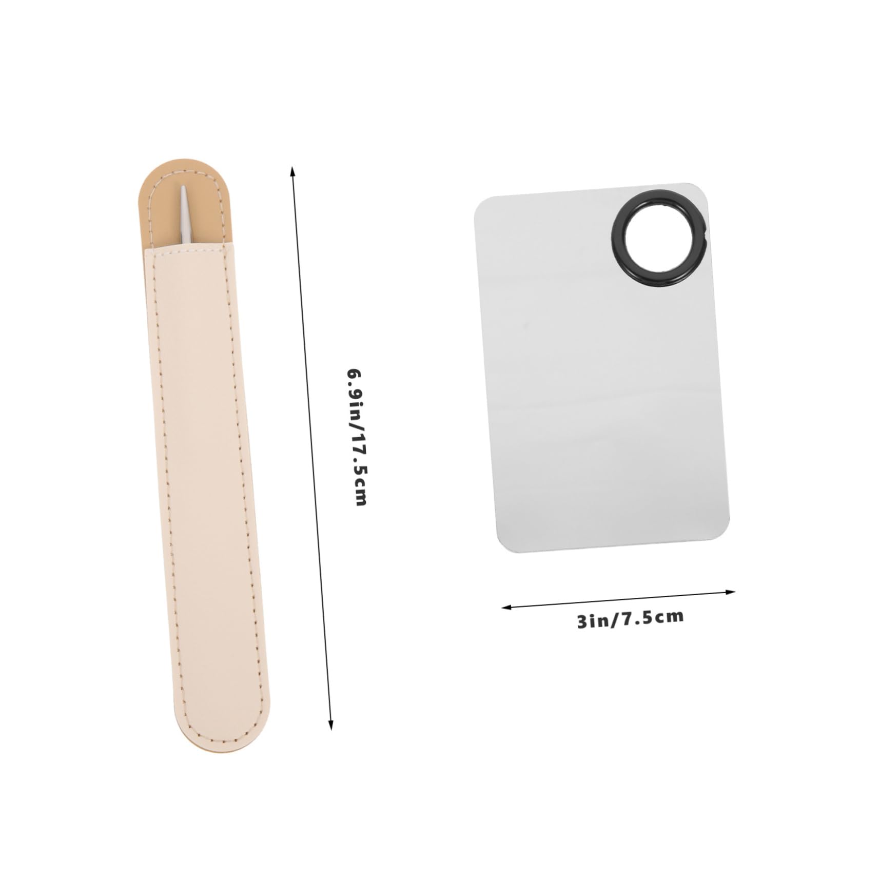 IWOWHERO Stainless Steel Makeup Palette Tray Set Mixing Spatula for Nail Art Foundation Lipstick