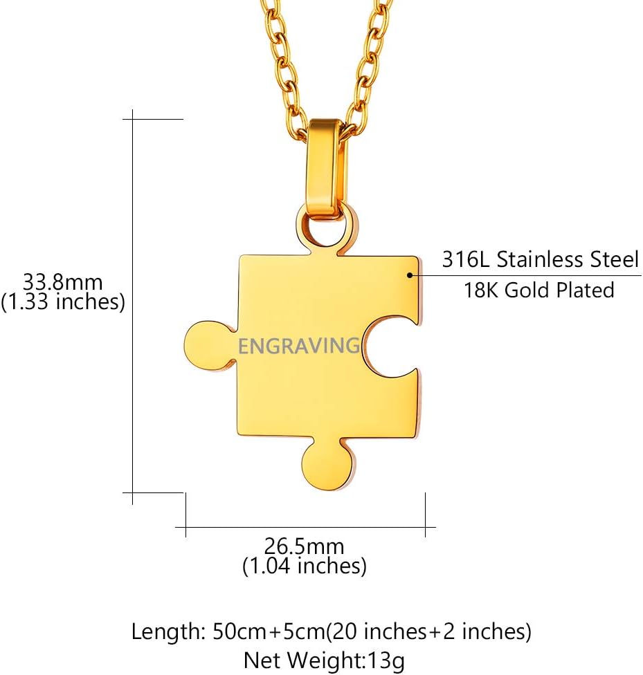 Custom4U Personalized Gold BFF Necklace for 3 Pcs Split Heart Matching Friendship Couple Necklaces 14k Gold Plated 925 Sterling Silver Pendant Custom Gifts for Best Friend Women