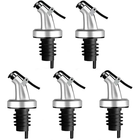 Amazon ボトル ポアラー ヒンジ フタ付き オリーブオイル ワイン 酒 カクテル ボトルの注ぎ口 オイル瓶 ダブル醤油瓶口 ワインストッパー 液体デフレクタ キッチン用品 定量 適量 1 ワインストッパー バキュームポンプ オンライン通販