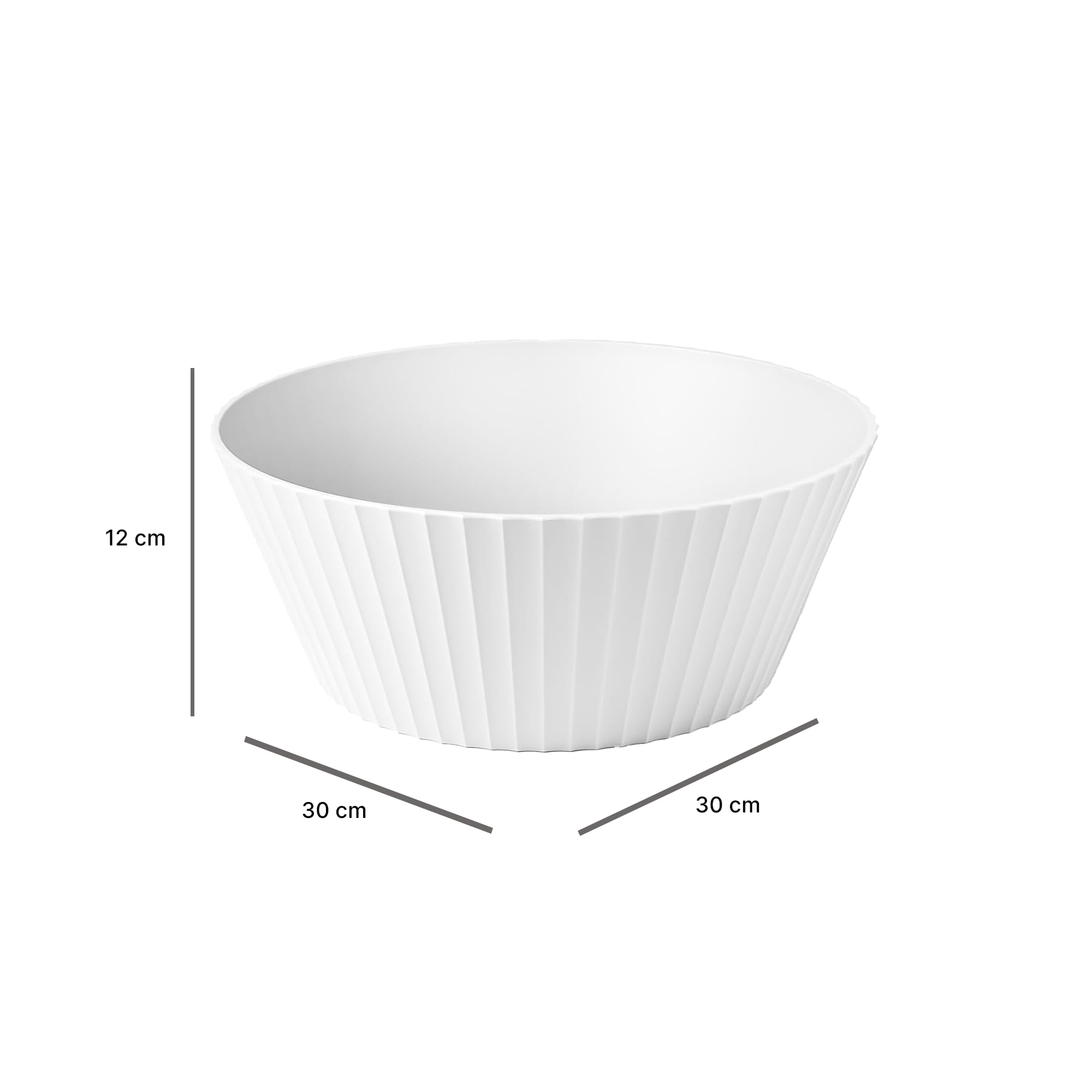 BLIMPLUS - Ciotola Nettuno XL Arctic White Ø 30cm - Insalatiera Famiglia XXL - Made in Italy