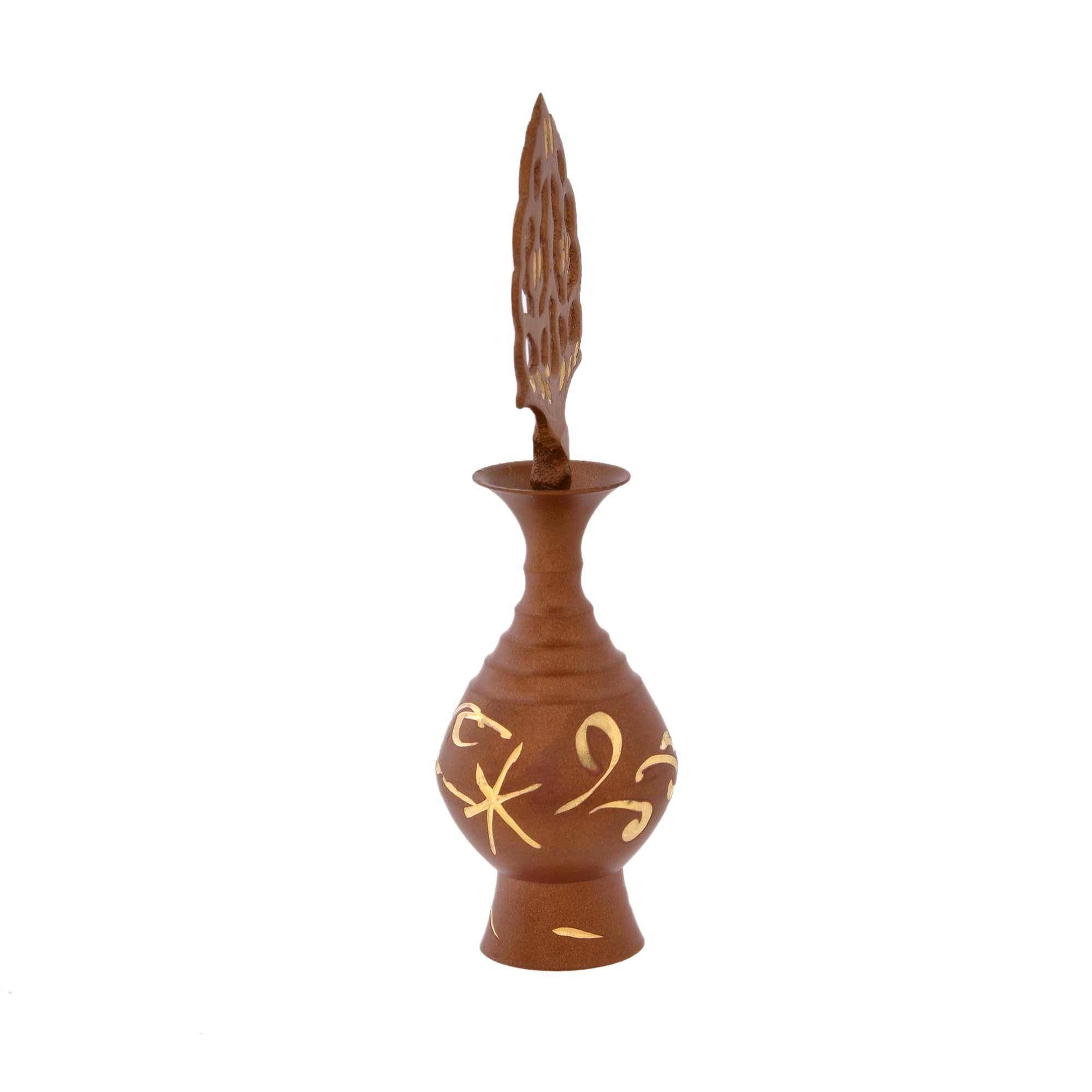 Handcrafted Brass Surma Holder with Applicator Stick – Traditional Kohl Container (Without Surma) 2
